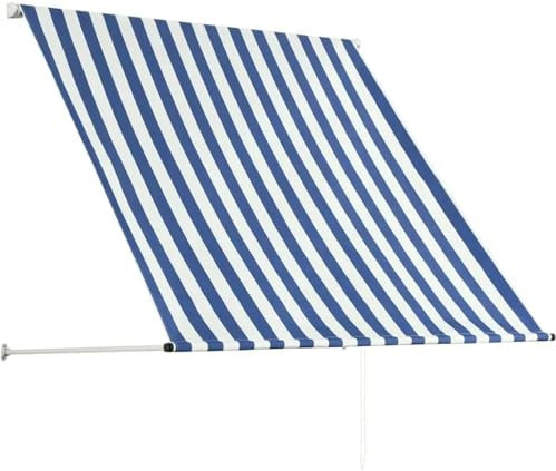 JMORCO Klemmmarkise Ausziehbare Markise for den Einsatz am Fenster, auf der Terrasse, dem Balkon oder im Garten(350x150cm)
