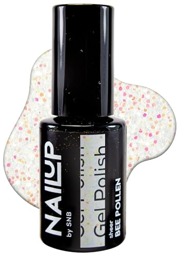 NAILUP by SNB UV/LED Gel Nagellack für Maniküre & Pediküre 6ml - Sheer | Gel Polish | SNB Professional Farben UV Lack Gel Nägel Nageldesign | Gelnägel | Gel Nail Polish (Bee Pollen, 6ml)