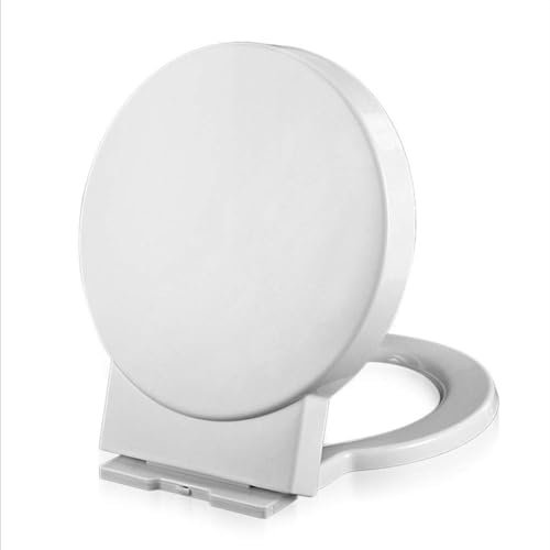 Wttfc Toilettendeckel Mit Absenkautomatik,Klodeckel Softclose,Wc Sitz Weiß,Pflegeleichte Toilettenbrille, Abnehmbar Toilettensitz Aus Pp-Material,Obere Befestigung 44 X 39 cm
