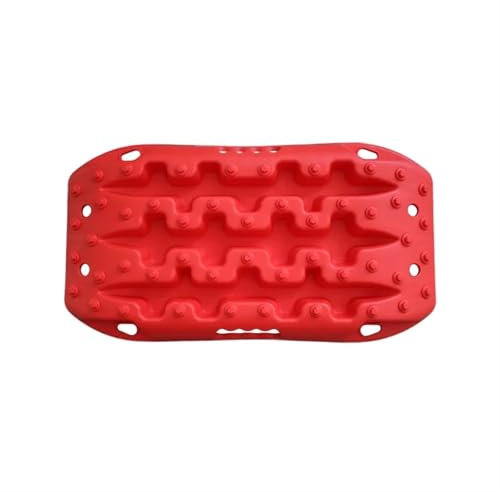 NihaoWXM Sandbleche Offroad 2PC 58cm Auto Traktion Boards Notfall Mini-Größe Tracks Traktion Matte for Off-Road Sand Schlamm Schnee(Red)