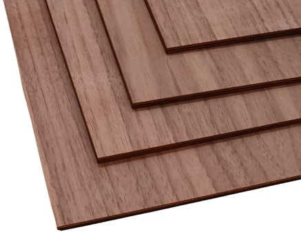 Amerikanisches Nussbaum 5 mm Sperrholz, Lasermaterial, Modellbau Zubehör, Walnussbaum, CNC Laser Schnitt Holz, Laser Gravur Material, Architekten Zubehör, Edel Holz