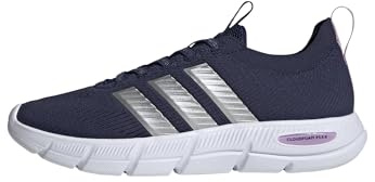 adidas Women's Cloudfoam Flex - Slounge, Dark Blue/Matte Silver/Bliss Lilac, 7