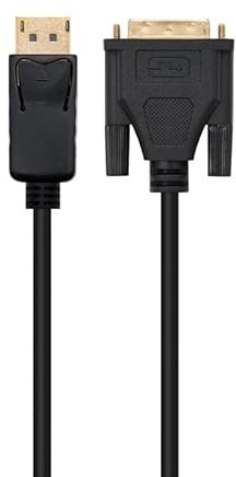 Velocraze Displayport Cable - 1.8m Displayport to DVI-D 24+1 connector, compatible with high resolutions and ideal for connecting devices.