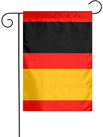 JKDGOJ Bandera de Alemania con imagen de bandera de jardín, bandera de patio al aire libre, adecuada para todas las estaciones, 12 x 18 pulgadas