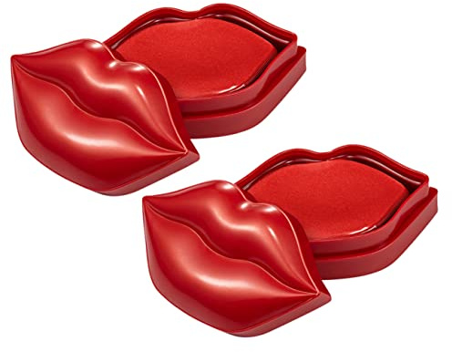 TOPPERFUN 40 Stück Gel Lippenmaske Feuchtigkeitsspendend Mit Kirschextrakt Für Weiche Glatte Lippen Nachtpflege Lippenpolster 20 Tage Anwendung