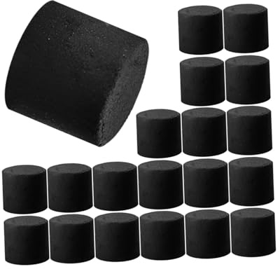 ROMISBABA Carbone Compatto Per Scaldamani a Carbone Portatile 25 Pezzi Per Bracieri Piccoli e Uso All'aperto Materiale Sicuro e Leggero Per Campeggio e Ambienti Interni