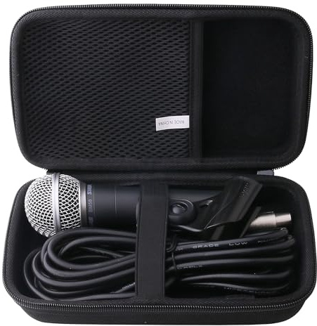 WAIYUCN Hard Carrying Case Compatible with Shure SM58 Pro XLR Dynamic Microphone/PGA48/BETA 58A/PGA58/KSM8 Cardioid Dynamic Vocal Microphone ，Shure Brand Multiple Models of Microphones Case