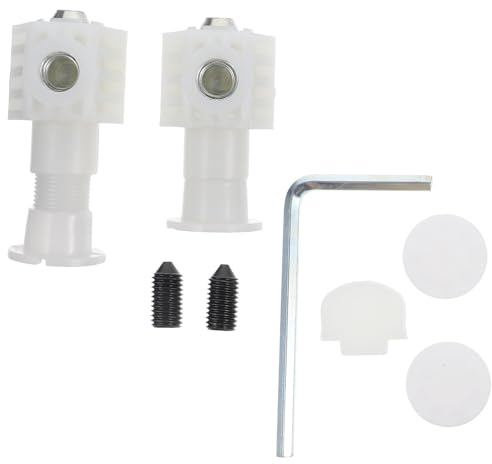 OUNONA Set di Viti per Wc a Parete Bulloni Laterali e Guarnizione di Ricambio Kit di Fissaggio per Wc Sospeso Vite di Montaggio in Acciaio Resistente alla Corrosione per Bagno