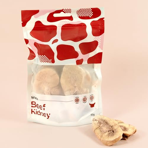 Waita Freeze Dried Beef Kidney Dog Treats & Cat Treats 50g | 100% Beef Kidney | High Protein Natural Treats | Grain Free | Single Ingredient Training Rewards & Meal Topper