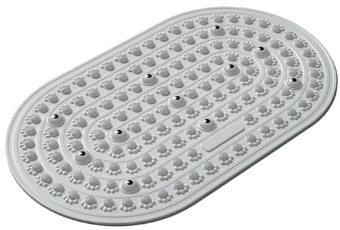 Akupressurmatta, 693 dubbelsidiga massagepunkter akupressurmattor med 11 magneter, grå, 75 x 45 cm fotmassagematta