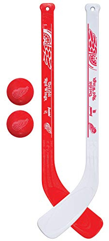Franklin Sports NHL Detroit Red Wings Mini Hockey 2 Piece Player Stick Set