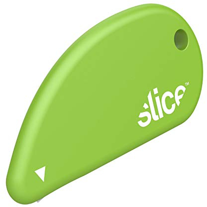 Slice 00200 Cúter de Seguridad, Cuchilla de Microcerámica, Almohadilla, Verde