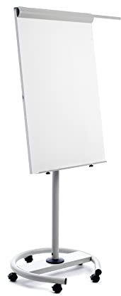 ROCADA RD-618 Flip Chart Tafel Evolution mobil, grau | sicherer Stand, flexible Präsentationen, bequeme Arbeitshöhe, griffbereite Markerablage, stabiler Stahlfuß