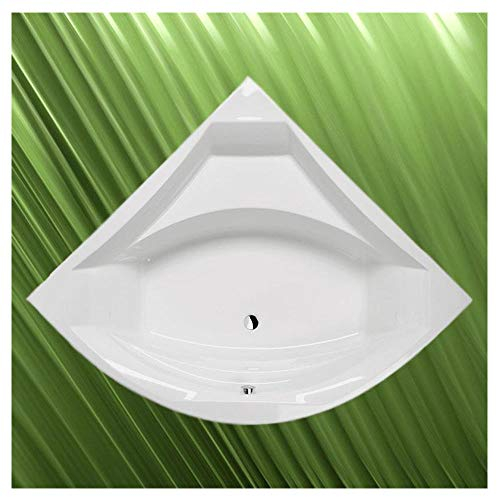 Eckbadewanne ROSANA 140x140x49cm, weiß, mit Ablaufgarnitur+Sifon und Wannenfüssen