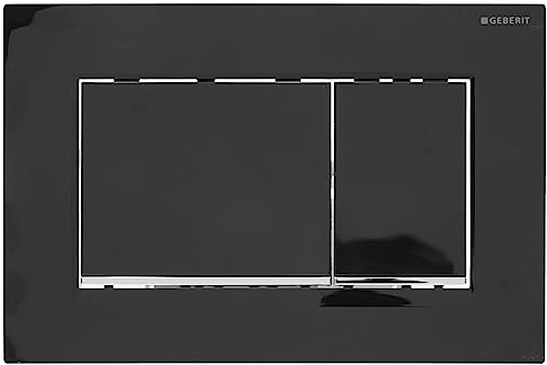 Geberit Sigma 30 Drückerplatte Schwarz Glänzend/Chrom für UP720, UP320, UP300 und UP700