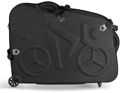 LYzpf Folding Bike Bag Box Case Bicycle Travel Carrier for Flights With Wheels Car Train Trip Hard Shell Loading Transport