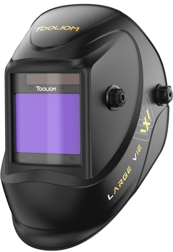 TOOLIOM TL-M800D - Casco da saldatura a batteria, con ampia gamma di tonalità 4/5-9/9-13, con cappuccio per saldatura/smerigliatura/taglio