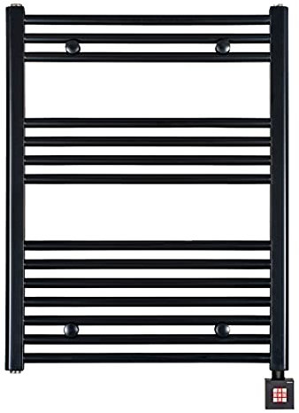 ECO RADIATEUR Sèche-Serviette électrique Noir 775Htx600L 300W