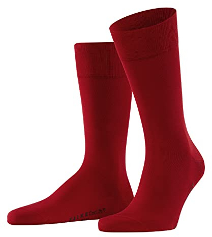 FALKE Cool 24/7 M So algodón lisos 1 par, Calcetines Hombre, Rojo Scarlet 8228, 41-42