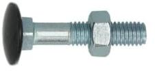 Boulons tête ronde collet carré TRCC 8x150 mm RAL 7016 gris anthracite zingué par 25