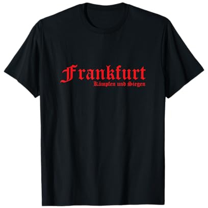 Frankfurt FFM Hessen - Pallone da calcio con combattimenti e vittoria Francoforte FFM Maglietta