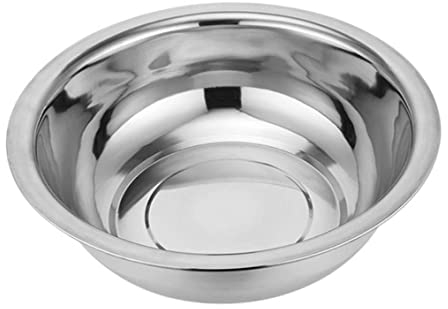 Jorzer Stainless Steel Bowl Mixing Bowl Multifunctional Metal Bowl Washbasin Kitchen Bowl Salad Bowl Dishwasher Safe Egg Bowl 40cm