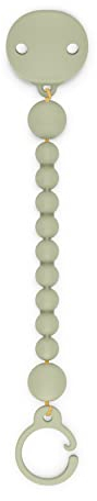 Suavinex, Clip per ciucci in Silicone, Portaciuccio Monopezzo con Catena in Silicone, 0 Mesi, Color Essence, Verde