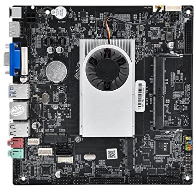 XIDIT Placa base J4125 V1.0 ITX Celeron J4125 CPU + ventilador de refrigeración M.2 SATA+MSATA+USB+VGA + puerto compatible