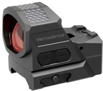 Vector Optics SCRD-SM64 Frenzy-X 1x19x26 MRS Genii Solar Power Multi-Reticle Rotpunkt Visier für Sport, Airsoft und Jagd, Luftgewehr, Ziel-Visier, Reflex-Visier, Red-Dot zum zielen