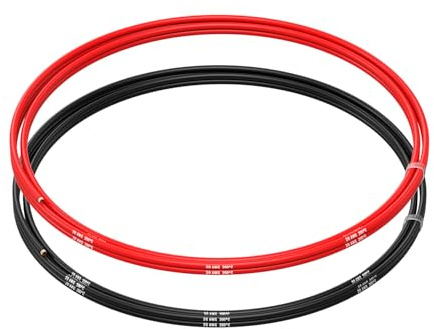 MMOBIEL 20 AWG Silikon Elektronik Kabel - 20 Gauge (0,52mm²) Verzinnte Kupferkabel - 2 Separate Kabel Rot & Schwarz Jede 2,5 m / 8.2 ft für Elektrische Reparatur, Sensoren, Drohnen, Lautsprecherkabel