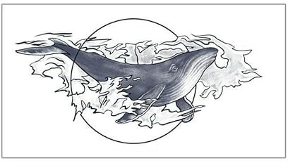 2 Pieces Of Whale Juice Temporary Tattoo Fake Tattoo Stickers Herbal Semi-Permanent Waterproof Non-Reflective Arm Flower Arm Long-Lasting Men Lasting For Two Weeks