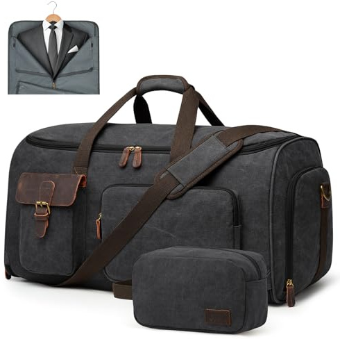 S-Zone 3-in-1-Kleidertasche, 60 l, Unisex, aus Segeltuch, mit Kulturbeutel, für Reisen, Kurzurlaub, Geschäftsreise, Aufbewahrung