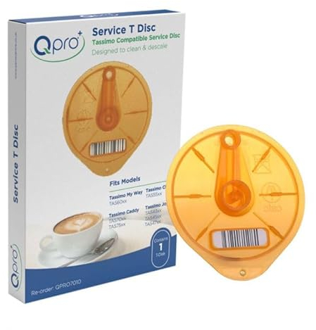 QPRO Orange Service Cleaning T-Disc Clean & Descale Compatible With Bosch Tassimo T60, TAS60xx My Way
