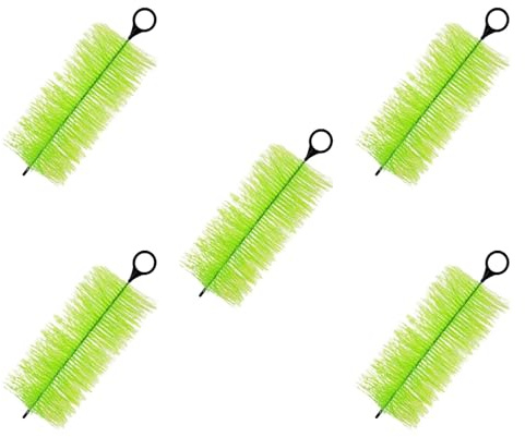 Milageto 5Pcs Fish Pond Filter Brushes Koi Pond Filter Sturdy Pond Accessories, Lightweight, Cleaning Brush Fish Tank Skimmer Filter, 30cm