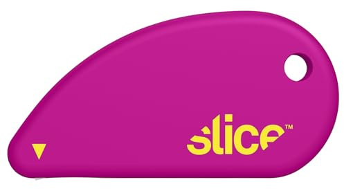 Slice Micro taglierina di sicurezza | Taglierina sicura in ceramica che dura 11 volte più a lungo del metallo | Portachiavi apribottiglie | 1 confezione | Fucsia
