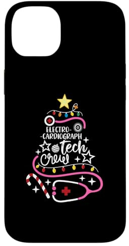 iPhone 14 Plus Electrocardiograph Tech Crew Merry Christmas EKG Technician Case