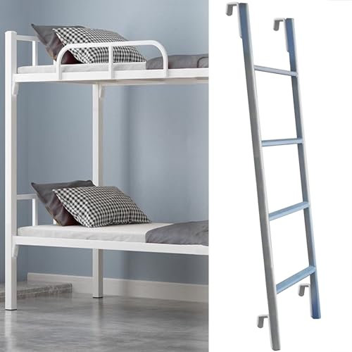 Scala a castello dritta regolabile per dormitorio soppalco appartamento con ganci interni letto a castello doppia scala laterale salvaspazio design a 4/5 gradini (149,9 cm)