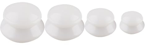 Healeved Ensemble De 4 Ventouses Silicone Pour Massage Dos Cou Corps - Kit Thérapie Par Ventouse Pour Soulagement Douleurs Amélioration Circulation Sanguine