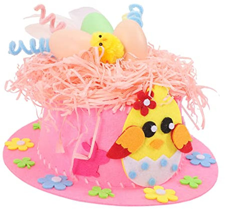 KOMBIUDA 1satz Easter Hat Für Bastelmaterialien Für Kreative Hüte Partyzubehör Von Ostern Niedlicher Osterhasen- Für Kindergartenprojekte