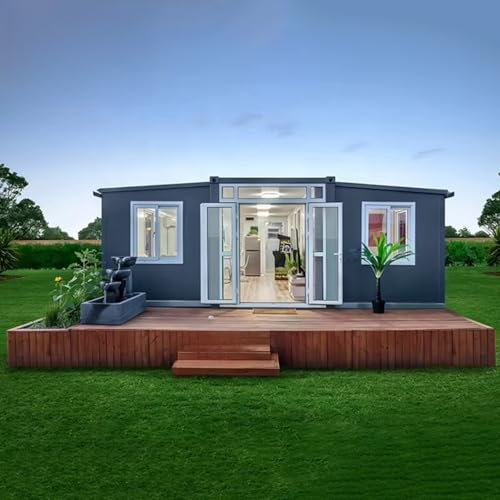 Kit portatile prefabbricato piccolo per la casa, moderna 1/2/3 camere da letto ecologica con bagno, design espandibile per cortile, ufficio o vita a tempo pieno