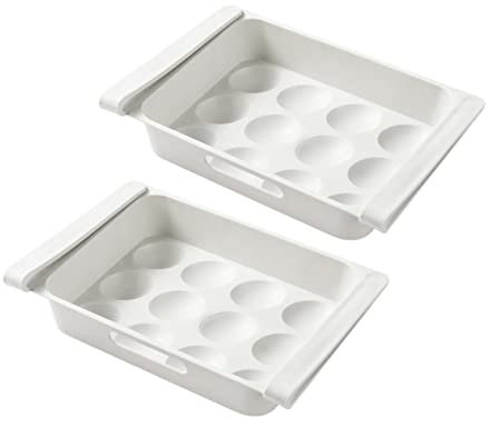 Housoutil 2pièces Boîte à Œufs Pour Réfrigérateur Rangement Pour Œufs Domestiques Tiroir Facile à Extraire
