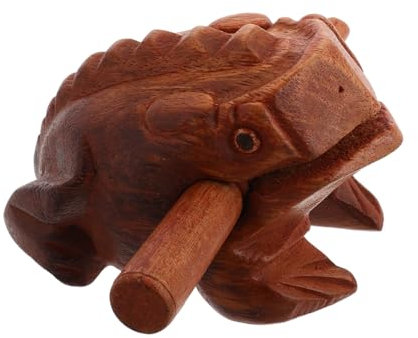 LOLIPPYY Holzfrosch Musikinstrument Froschform Dekoration Holz Frosch Modellinstrument Regal Dekoration Handwerk Erzeugung