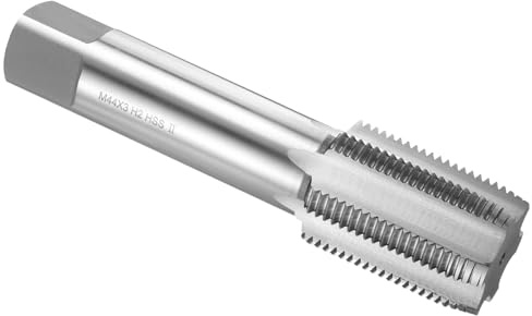 sourcing map Hand Plug Tap M44 x 3 H2 Metric Thread Plug Style Taps Straight Flute Screw Tapping Threading Tool High Speed Steel HSS6542
