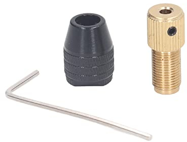 GENGUTOO 3 Jaw Drill Chuck Rotary Tool Self Tightening Collet Connecting Rod Hex Wrench Set for Micro Electric Drill Grinding Polishing (2.0mm Hole) (2.35mm Hole) (3.17mm Hole)