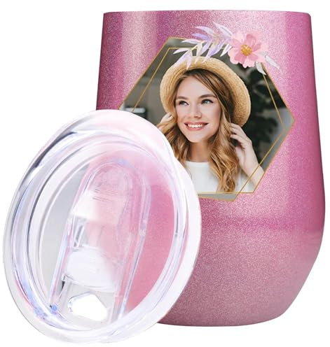 loongway Personalisierter Thermobecher Edelstahl - Kaffee Thermobecher mit individuellem Foto & Name - Geschenk für Freunde, Geburtstag & Weihnachten,Firmen,Auto,Uni,Reise