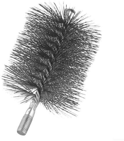 Schornsteinfeger-Drahtbürste, 150 mm Edelstahl-Draht-Kamin-Reinigungsbürste mit 12 mm Schraube für Rauchrohr-Reinigung