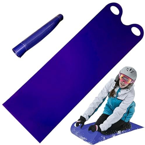 Trineo de Nieve Trineo Enrollable Ligero para niños y Adultos Juguetes de Nieve portátiles de Alta Velocidad para Invierno al Aire Libre 54x17 Pulgadas, Día de Pascua