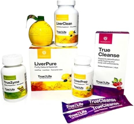 Youngevity 30 Day Detox - Liver, Gut, Digestion Ultimate Detox - 30+ Fruits, Herbs, and Proprietary cofactors - Complete Natural Cleanse - Easy, Fast detoxification + Replenish (30 Day Supply)