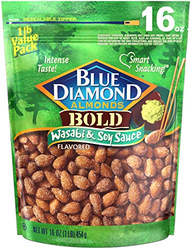 Blue Diamond Almonds Bold Wasabi and Soy Sauce, 1 Pound