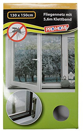 Fliegennetz 130x150cm Mückennetz 5,6m Klettband Fliegengitter Schwarz Insektennetz #233